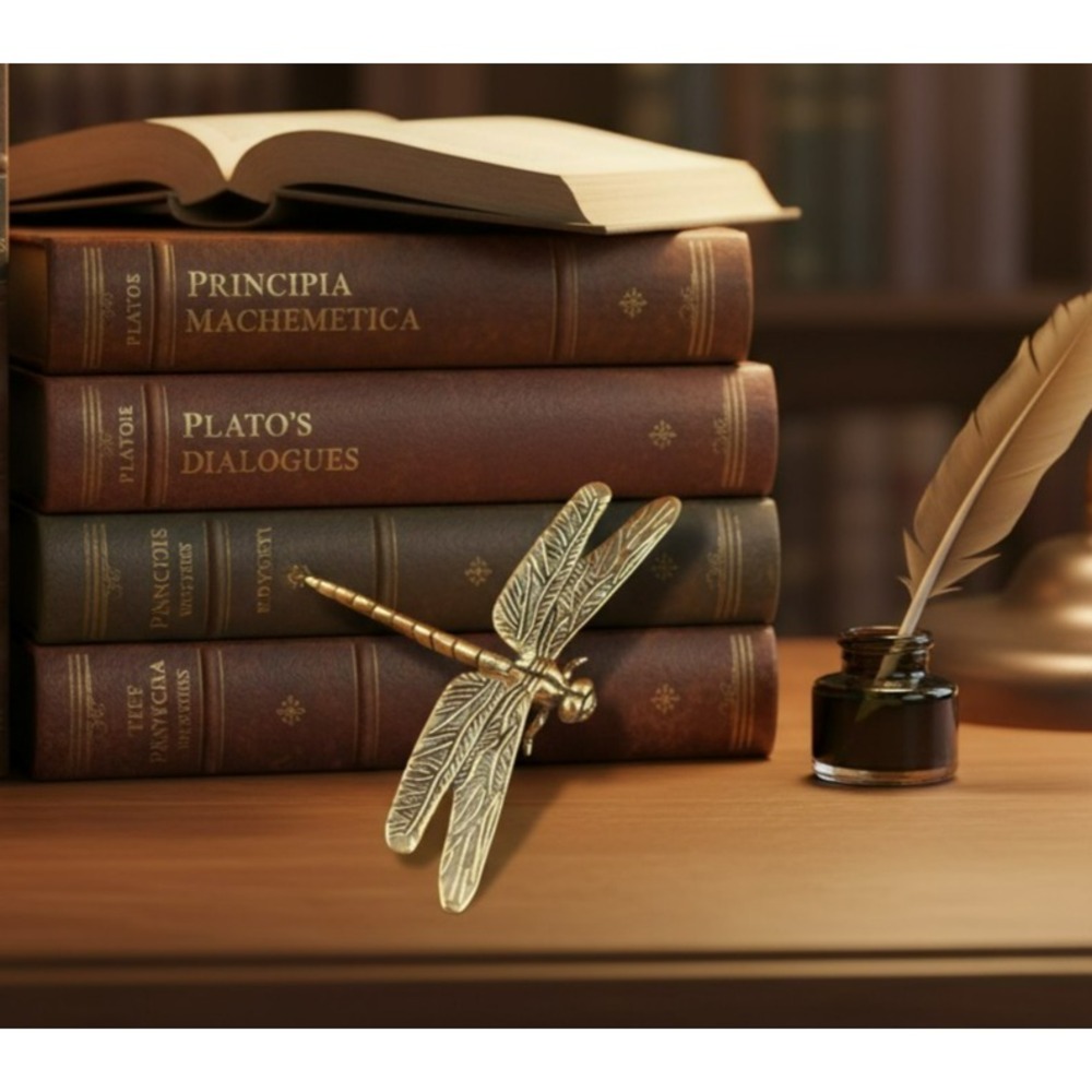 Vintage Gold Dragonfly Metal Insect Figurine Retro Brass Bug Dragonfly Art 3''‎